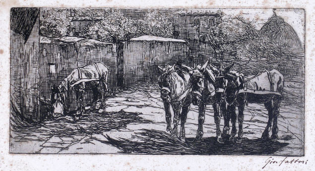 Giovanni Fattori, sosta di somari